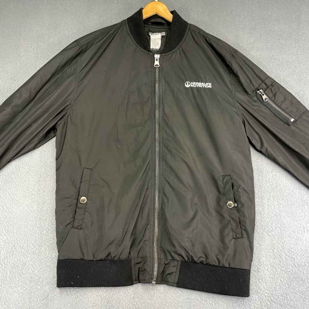 Herbalife 24 Soft Shell Utility Bomber Jacket Sz Large Lightweight Coat‎ Rare